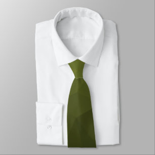 Cravate Dégradé vert foncé de l'armée Motif de maille géom