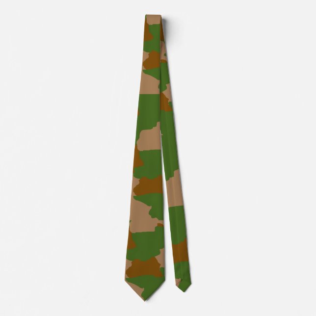 Cravate Déguisement camouflage militaire camouflage vert (Devant)