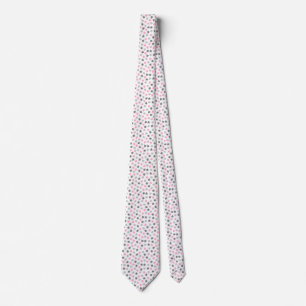 Cravate Demigirl Pride Stars Pastel Grey Blanc rose