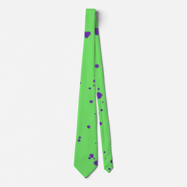 Cravate Déploiements en violet vert néon (Devant)