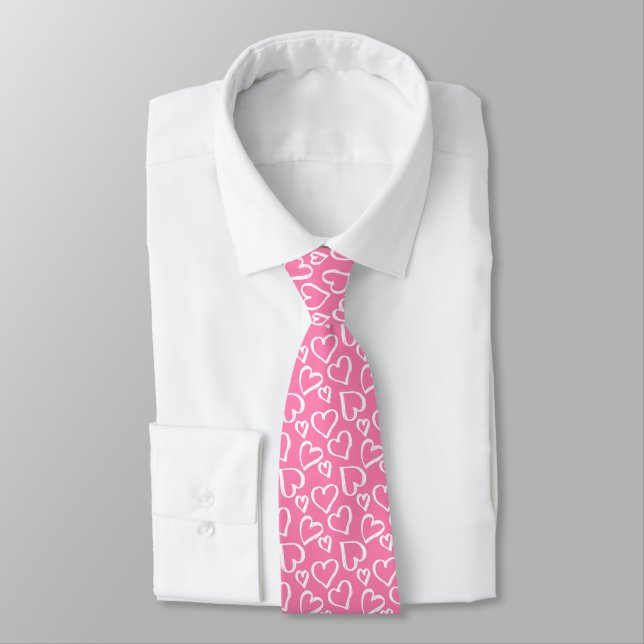 Cravate des Coeurs Saint-Valentin pour hommes (Attaché)