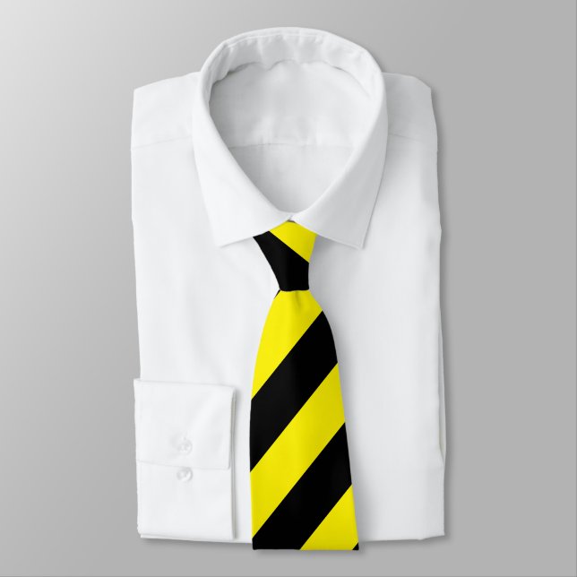 Cravate des rayures jaunes et noires (Attaché)