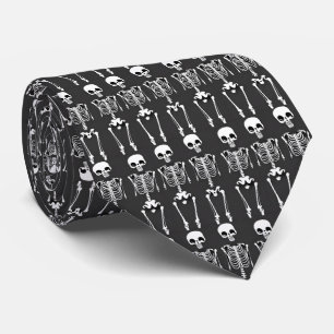 Cravate des skeletons d'Halloween