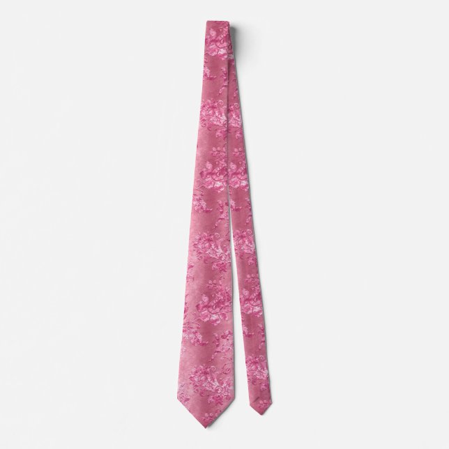 Cravate Design 1 de la série Velours rose (Devant)