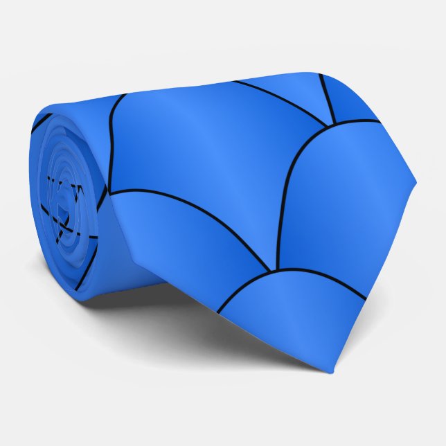 Cravate Design Art déco bleu (Roulé)