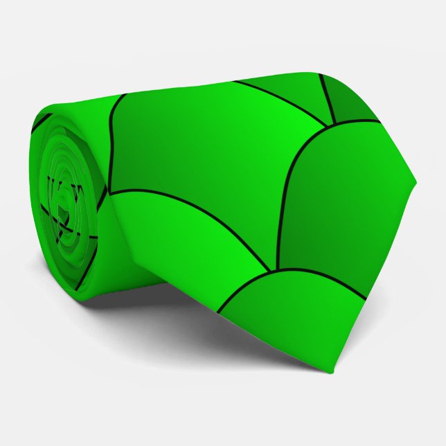 Cravate Design Art déco vert (Roulé)