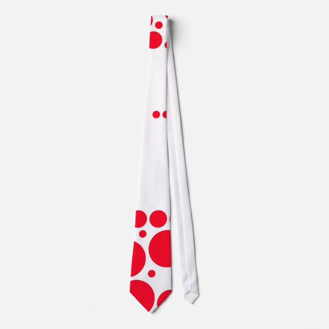 Cravate Design d'art Motif rouge (Devant)