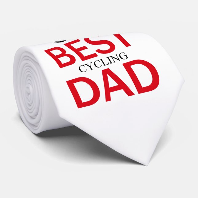 Cravate Design de texte original MEILLEUR CYCLISME Fête de (Roulé)