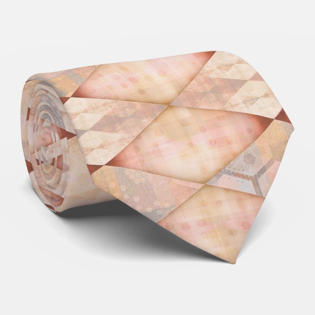 Cravate Design élégant Rhombus Orange (Roulé)