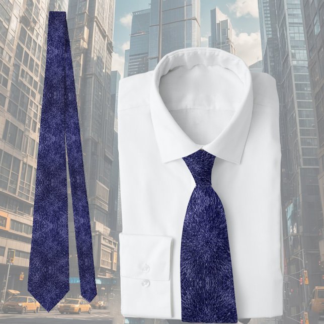 Cravate Design moderne et chic en bleu foncé, effet paille (Créateur téléchargé)