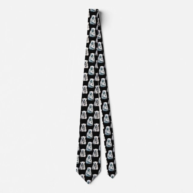 Cravate Design Motif animal de l'ours polaire (Devant)