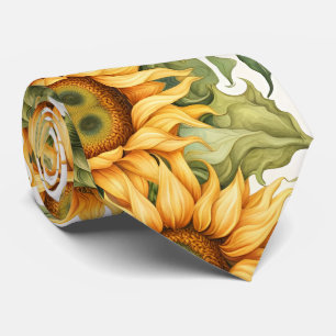 Cravate Design Motif d'art Sunflower