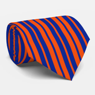 Cravate Design Motif Orange Blue