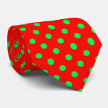 Cravate Design Pois vert Arrière - plan rouge<br><div class="desc">Arrière - plan rouge avec Pois verts Répétez en toute transparence le design Motif</div>