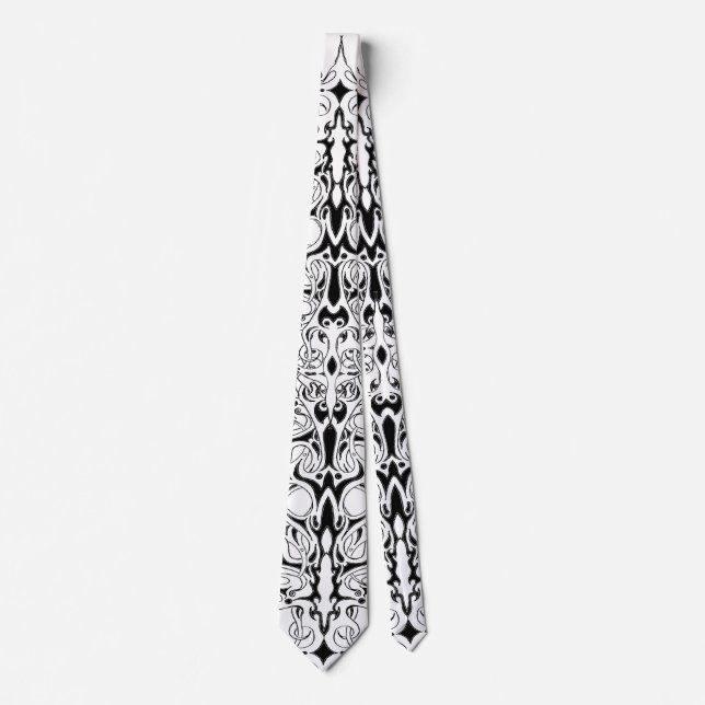 Cravate Design tribal de Black and White Empire (Devant)