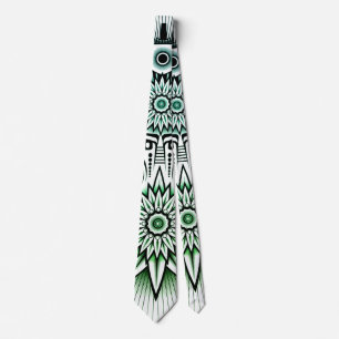 Cravate Design tribal teinte verte