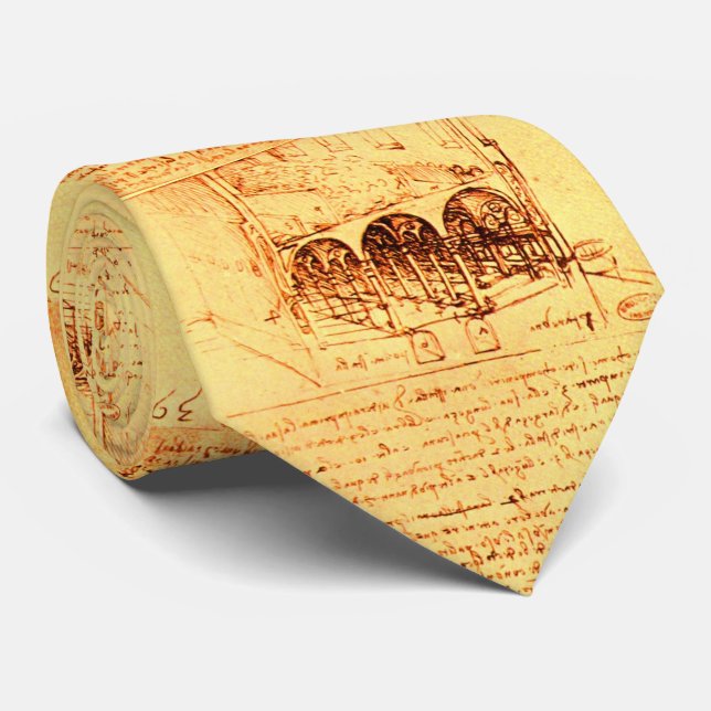 Cravate DESSIN ARCHITECTURAL RENAISSANCE par Leonardo (Roulé)