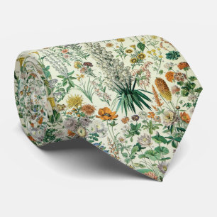 Cravate Dessin botanique floral mignon par Adolphe Millot