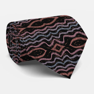 Cravate Dessin de motif de peau de vipère avec pastel doux