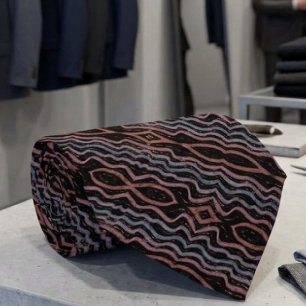 Cravate Dessin de motif de peau de vipère avec pastel doux