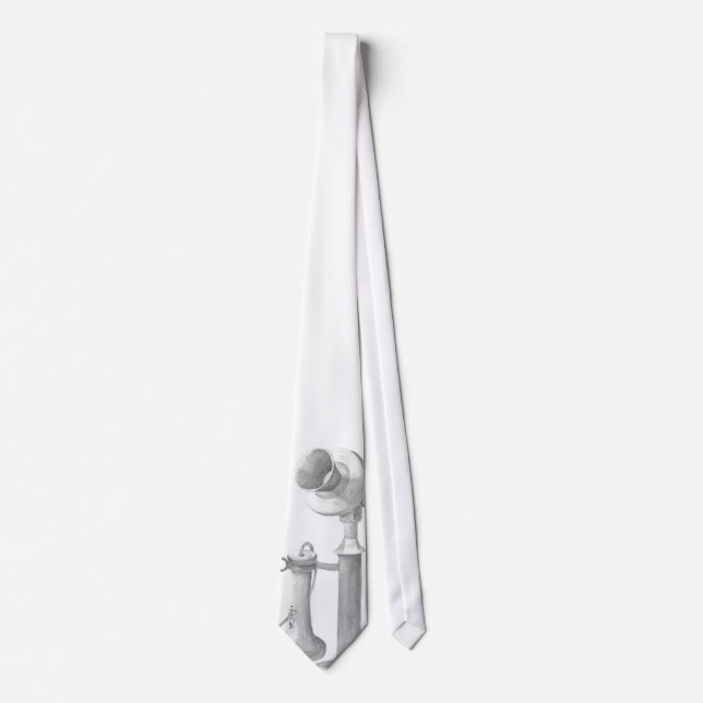 Cravate dessin de téléphone antique à main unique (Devant)