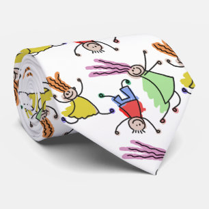Cravate Dessin d'enfants personnalisé sur