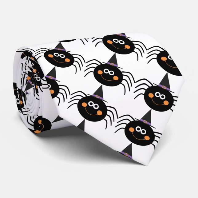 Cravate d'Halloween/araignées mûres (Roulé)