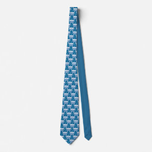 Cravate d'hiver Blue Christmas Tree Festive Cravat