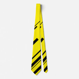 Cravate Diagonales en jaune et noir
