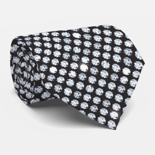 Cravate Diamant scintillant sur fond noir