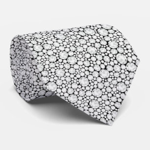 Cravate Diamants blancs motif sans couture