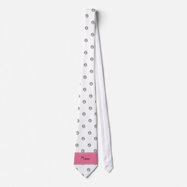 Cravate Diamants blancs nommés personnalisés (Devant)
