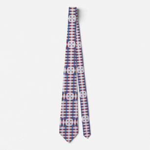 Cravate Diamants rouges, blancs, et bleus