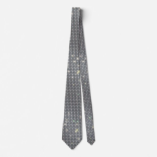 Cravate Diamond Ties, brillant Tie, blanc crystal (Devant)