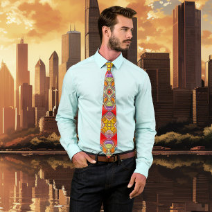 Cravate d'Imaginaire en verre peint coloré