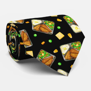 Cravate Dîner de poulet frit - en noir