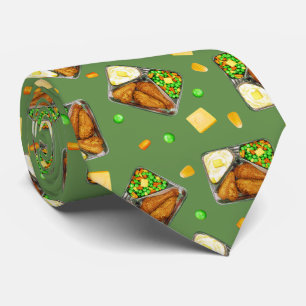 Cravate Dîner de poulet frit - en vert