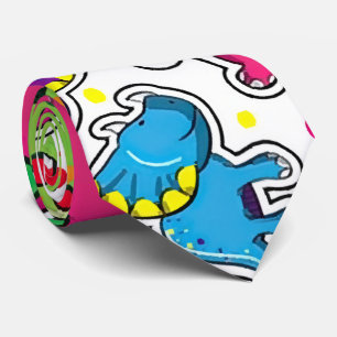 Cravate Dinosaure coloré Motif sans joint, Dinosaur Seaml