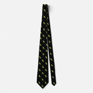 Cravate Dinosaure noir Motif travail, cadeau de diplôme