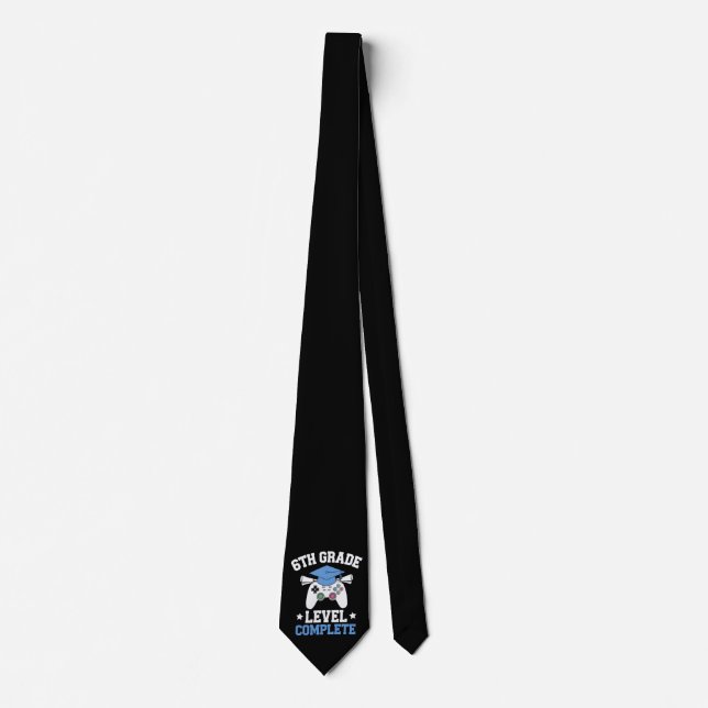 Cravate Diplômé de 6e niveau Joueur complet Graduation de  (Devant)