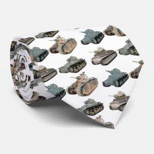 Cravate Divers chars 2ÈME GUERRE MONDIALE français