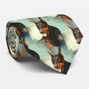 Cravate Doberman Pinscher Portrait