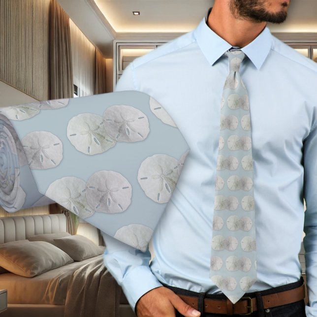 Cravate Dollars de Sable Mariage Gris-Bleu (Créateur téléchargé)