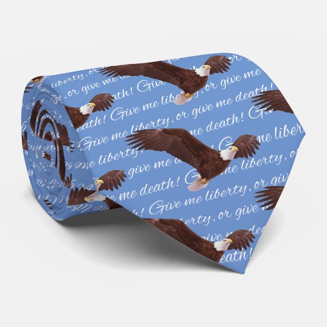 Cravate Donnez-moi la liberté ou donnez-moi la mort Eagle (Roulé)