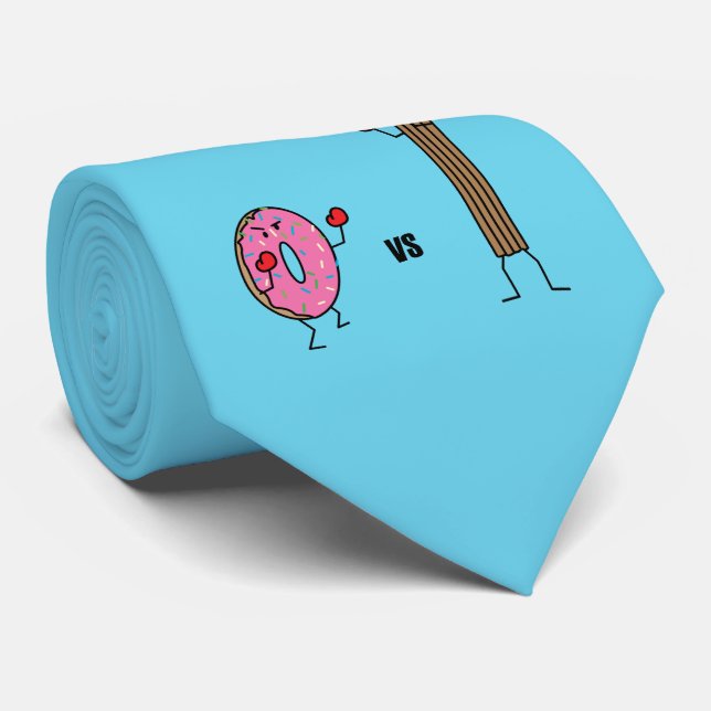 Cravate Donut versus Churro dessert pâte frit sucre vs. (Roulé)