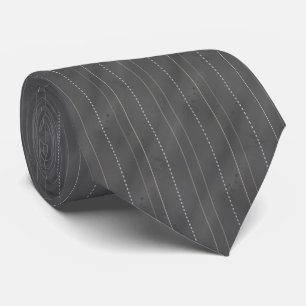 Cravate Double rayures Gris foncé