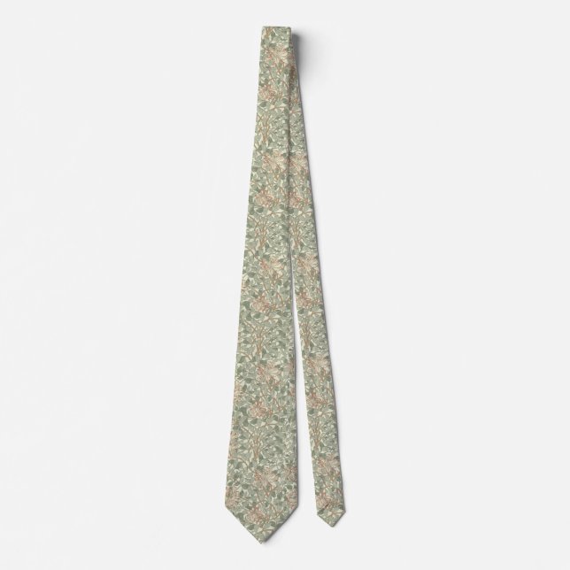 Cravate Douce Chèvre Vintage William Morris Chèvrefeuille (Devant)