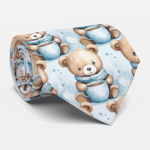 Cravate d'ours bleu Teddy
