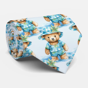 Cravate d'ours bleu Teddy