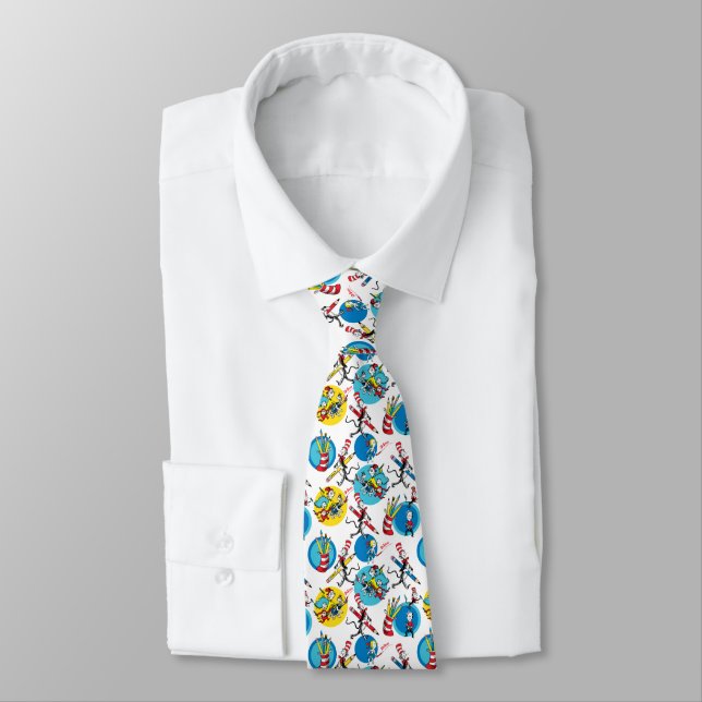 Cravate Dr. Seuss | Personnages au crayon motif (Attaché)